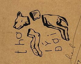 Cover of samizdat trường chay thịt chó [dogmeat vegetarianism], 2005, drawing by Linh Dinh